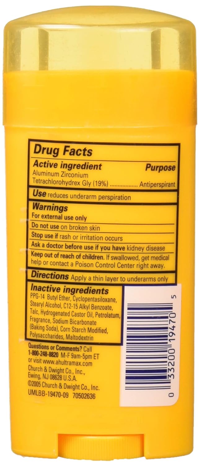 Arm and Hammer Ultramax Deodorant and Antiperspirant - Powder Fresh, 2.60 Ounce (Pack of 4)