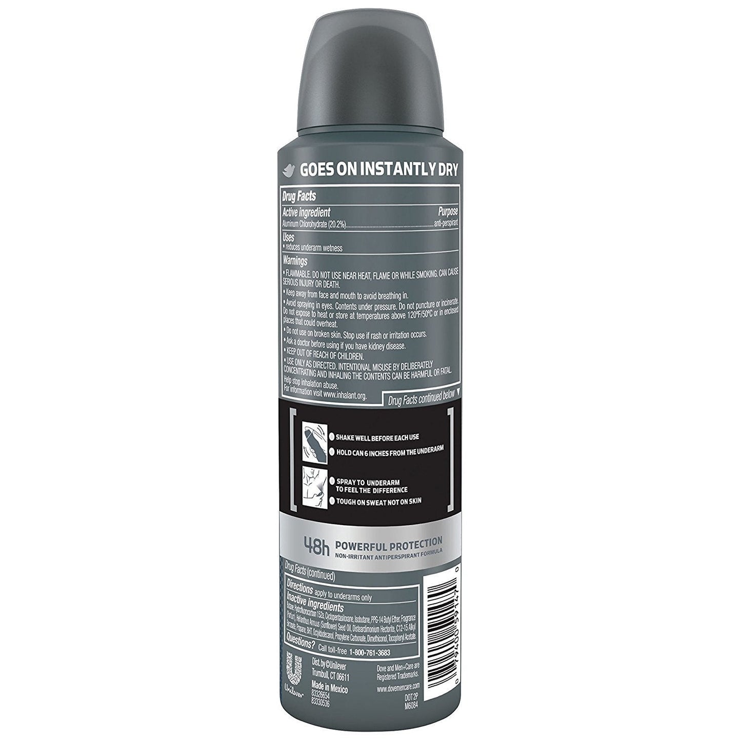 Dove Men Care Invisible Dry Spray Deodorant (3.8 oz, 3 pk.)