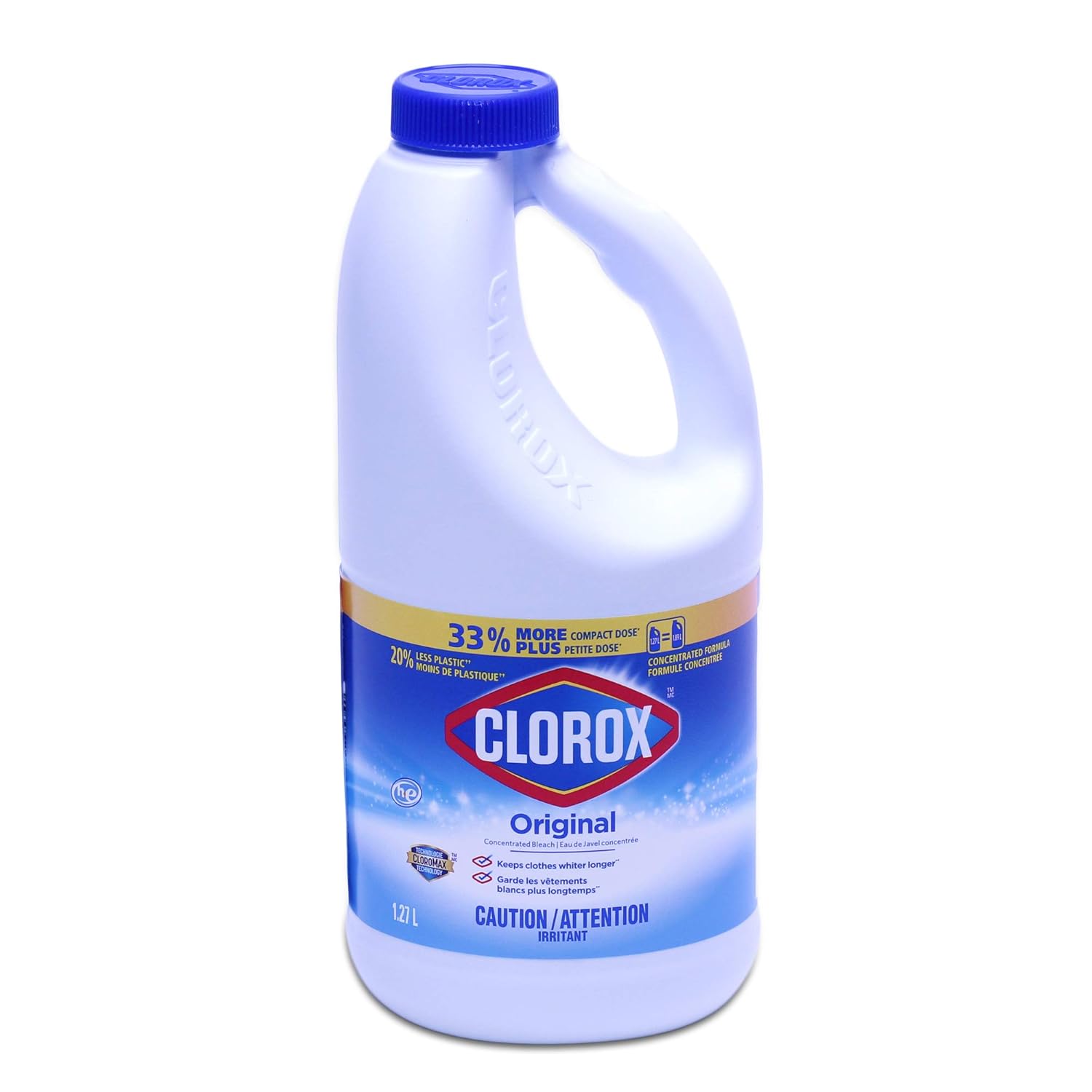 Clorox Concentrated Liquid Bleach with Cloromax Technology, Original - 43 Fl Oz / 1.27 L x 2 Pack