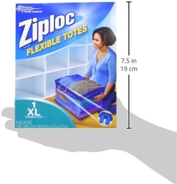 Ziploc Flexible Totes Clothes and Blanket Storage Bags, Perfect for Closet Organization and Storing Under Beds, XL, 1 Count