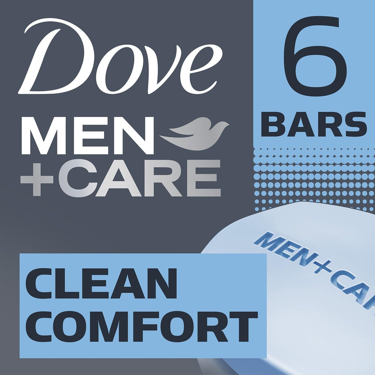 Dove Men+Care Clean Comfort Soaps (2 Boxes/12 Bars) – Hydrating 3-in-1 Hand & Body, Face + Shave Soap, 22.5 Oz Ea