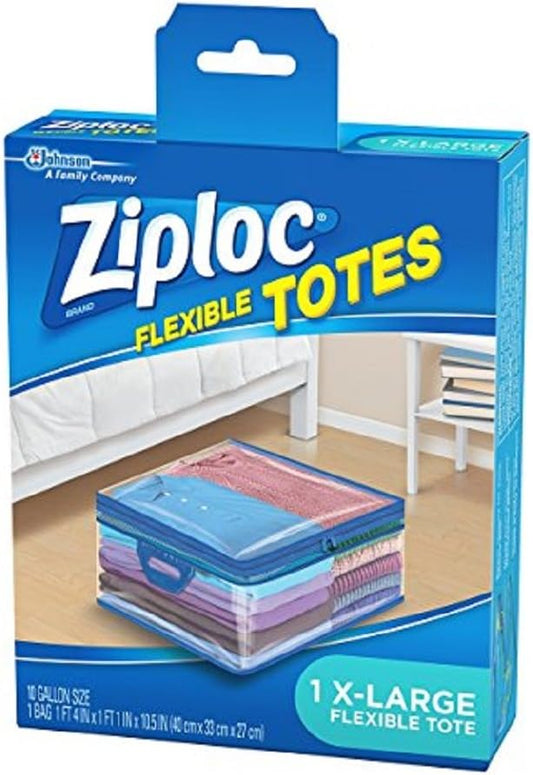 Ziploc Flexible Totes Clothes and Blanket Storage Bags, Perfect for Closet Organization and Storing Under Beds, XL, 1 Count